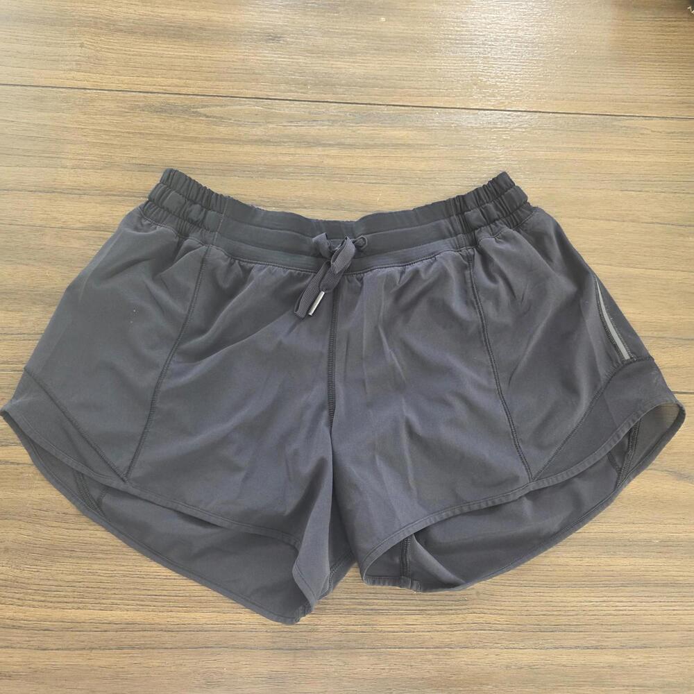 Lululemon Hotty Hot Drawstring Running Shorts - 4” Black Women's Size 8